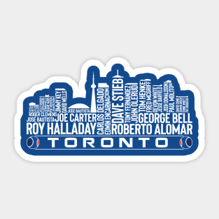 Toronto Baseball Team All Time Legends, Toronto City Skyline Sticker